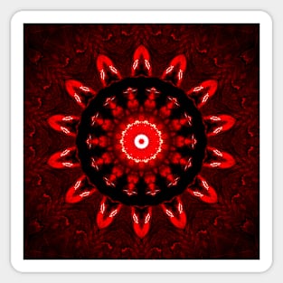 Ominous Red Kaleidoscope pattern (Seamless) 12 Sticker